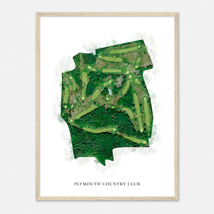Print of Plymouth Country Club Classic Map