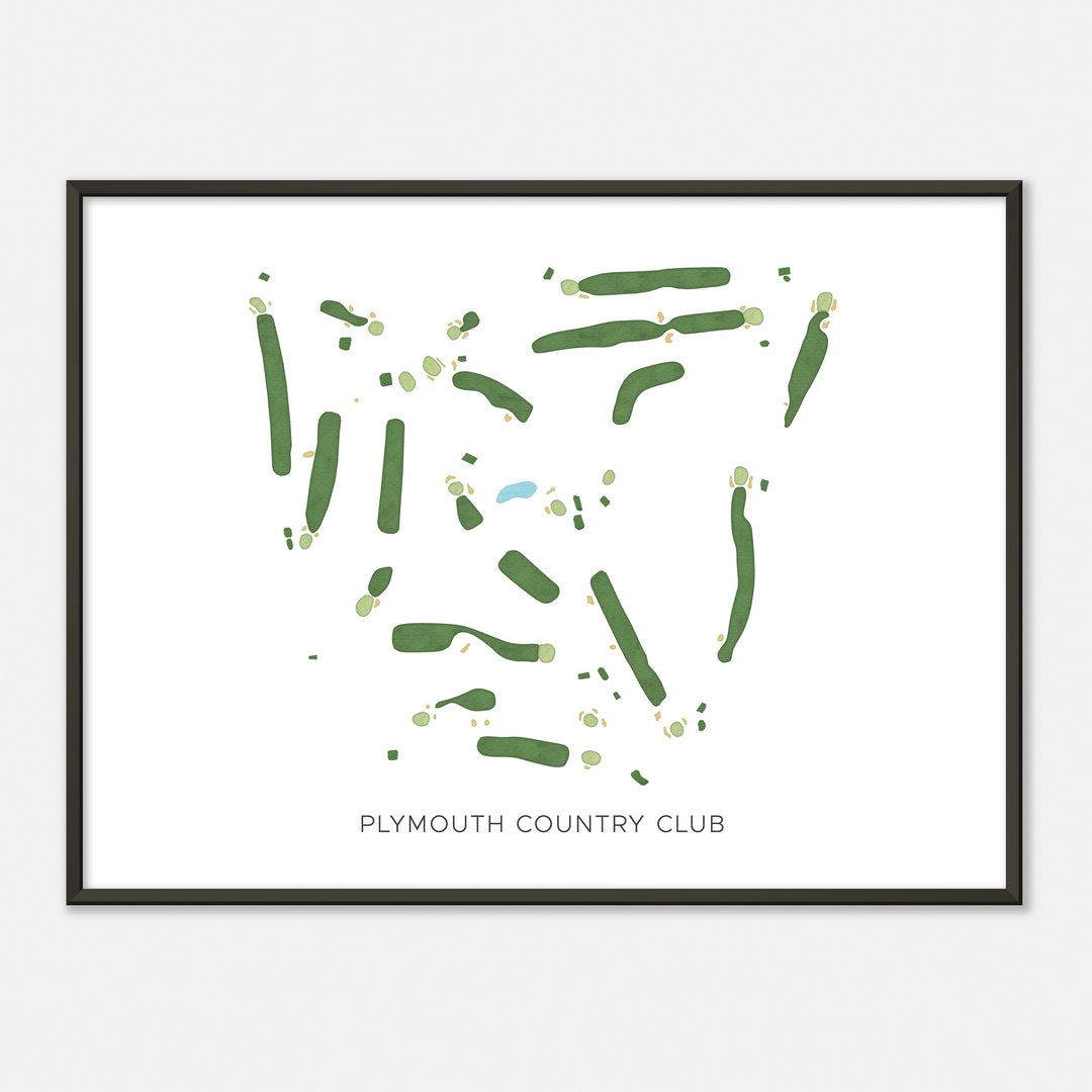 Print of Plymouth Country Club Modern Map