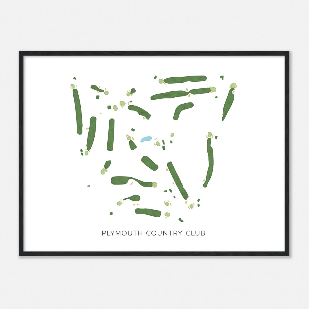 Print of Plymouth Country Club Modern Map