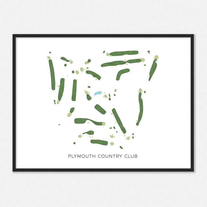 Print of Plymouth Country Club Modern Map