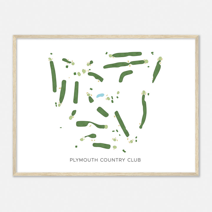 Print of Plymouth Country Club Modern Map