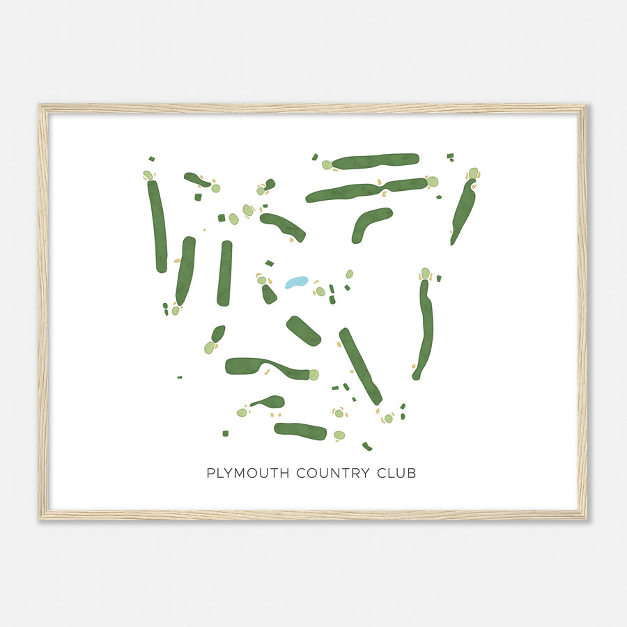 Print of Plymouth Country Club Modern Map