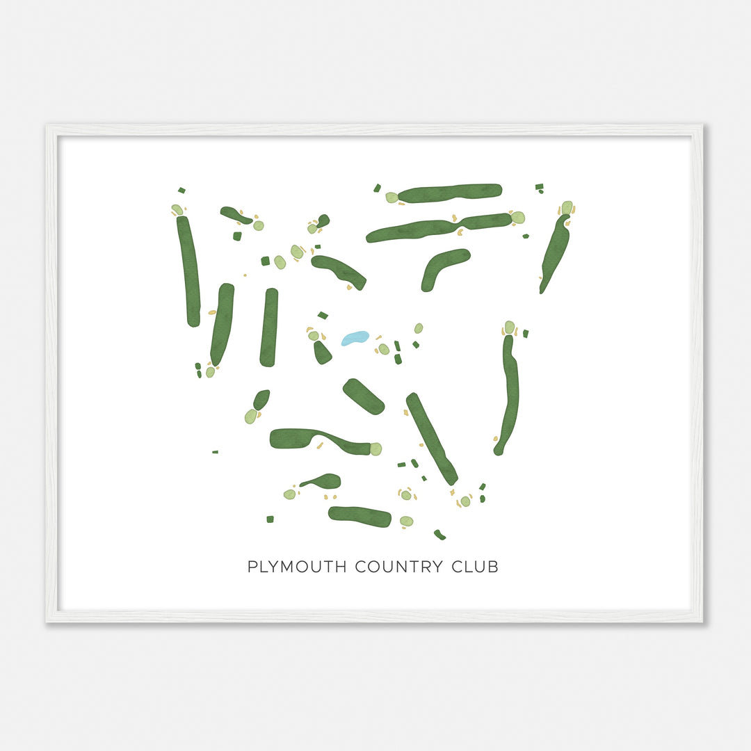 Print of Plymouth Country Club Modern Map