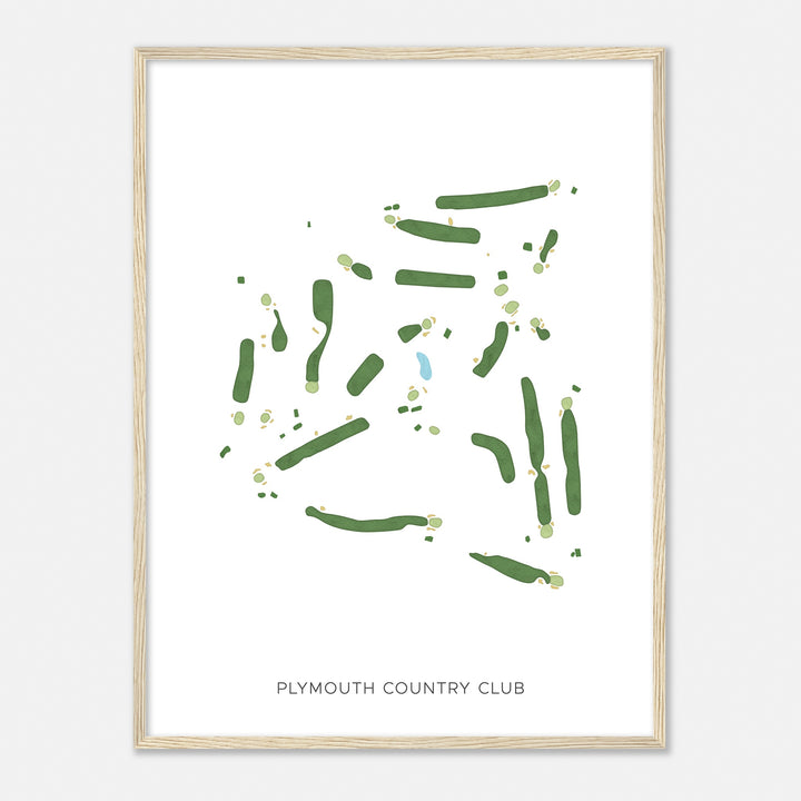 Print of Plymouth Country Club Modern Map