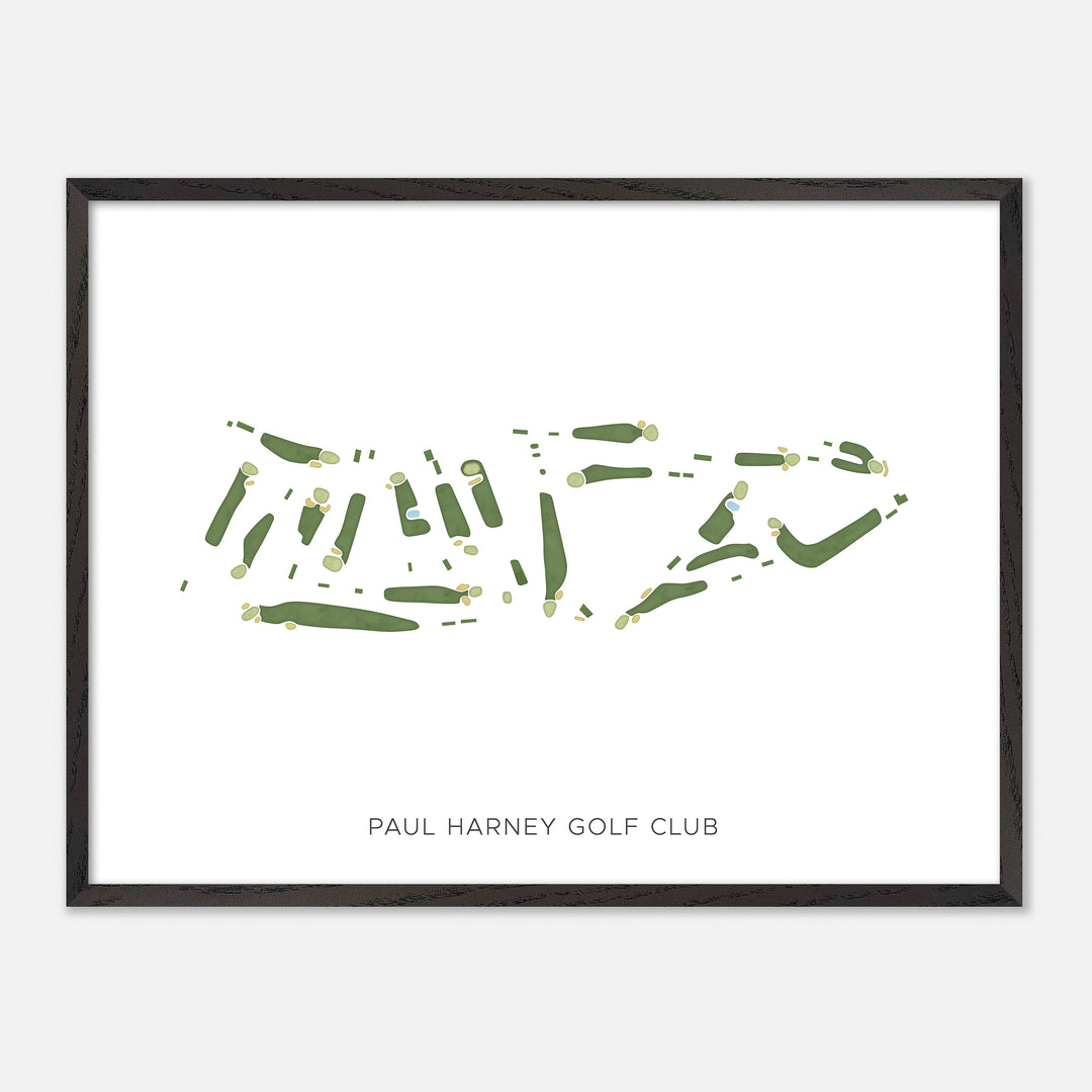 Print of Paul Harney Golf Club Modern Map