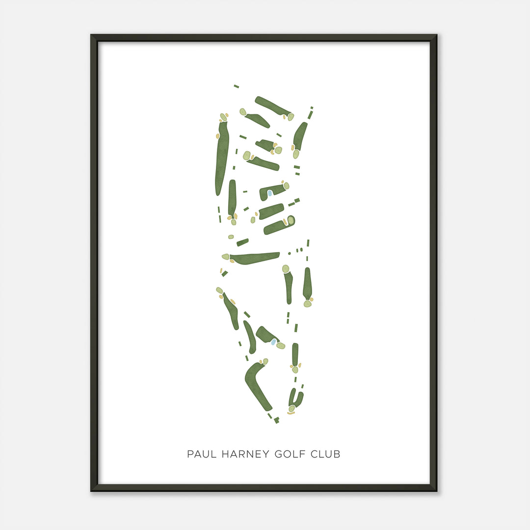 Print of Paul Harney Golf Club Modern Map