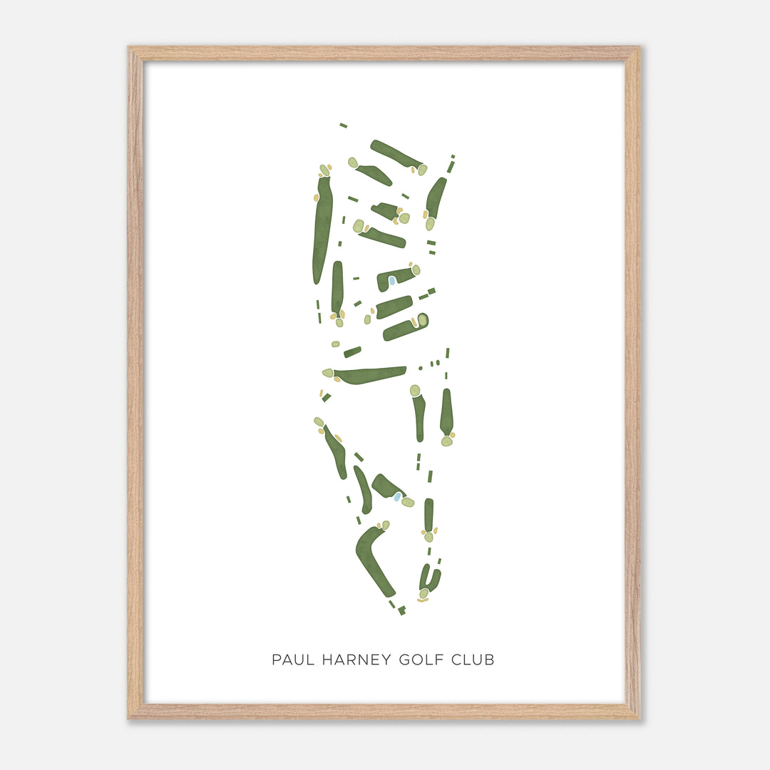 Print of Paul Harney Golf Club Modern Map