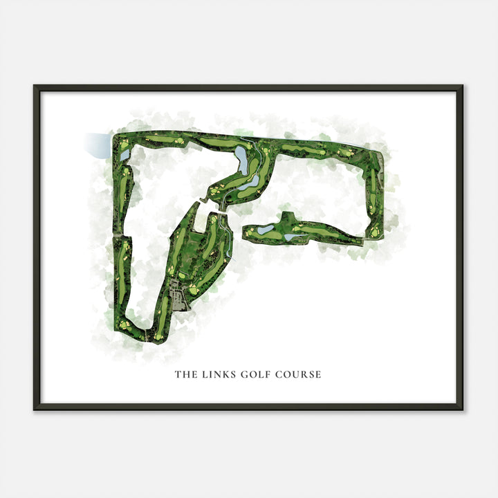 Print of The Links Golf Course Classic Map