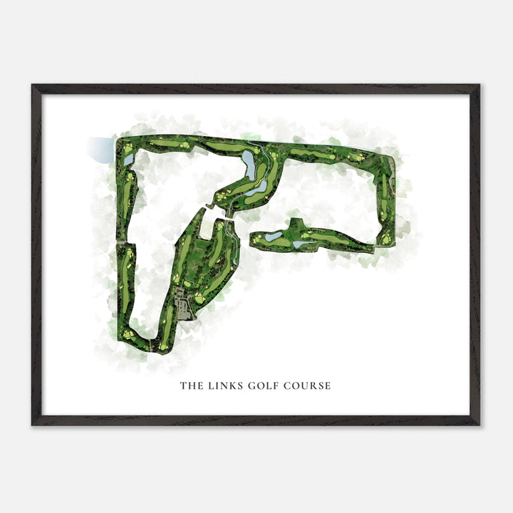 Print of The Links Golf Course Classic Map