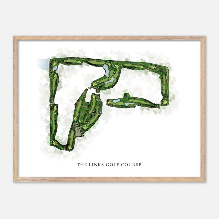 Print of The Links Golf Course Classic Map