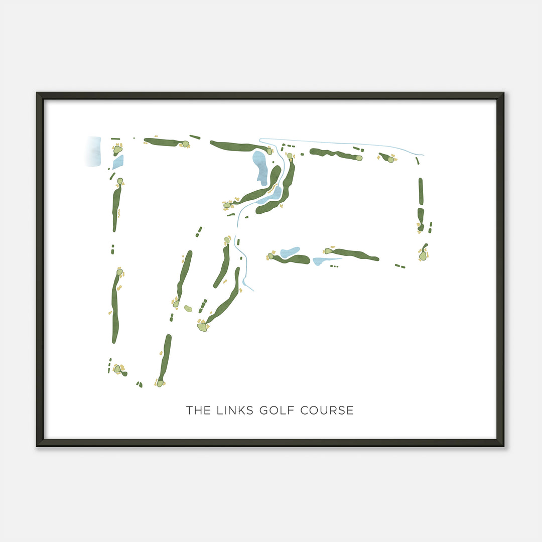 Print of The Links Golf Course Modern Map