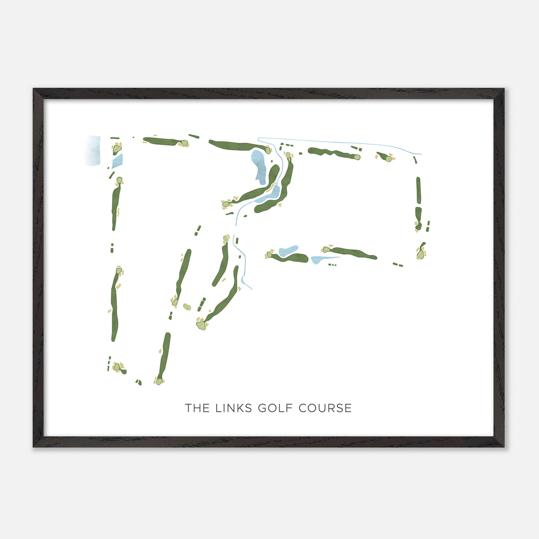 Print of The Links Golf Course Modern Map