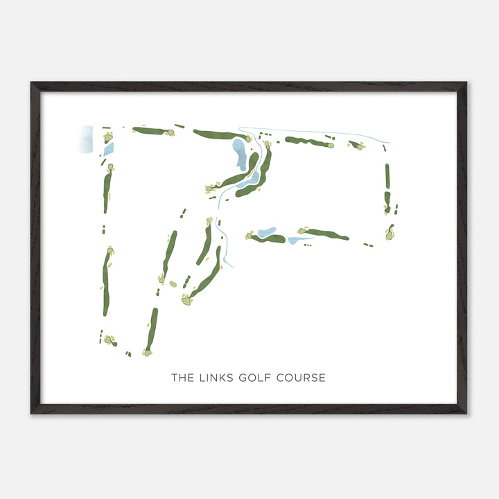 Print of The Links Golf Course Modern Map