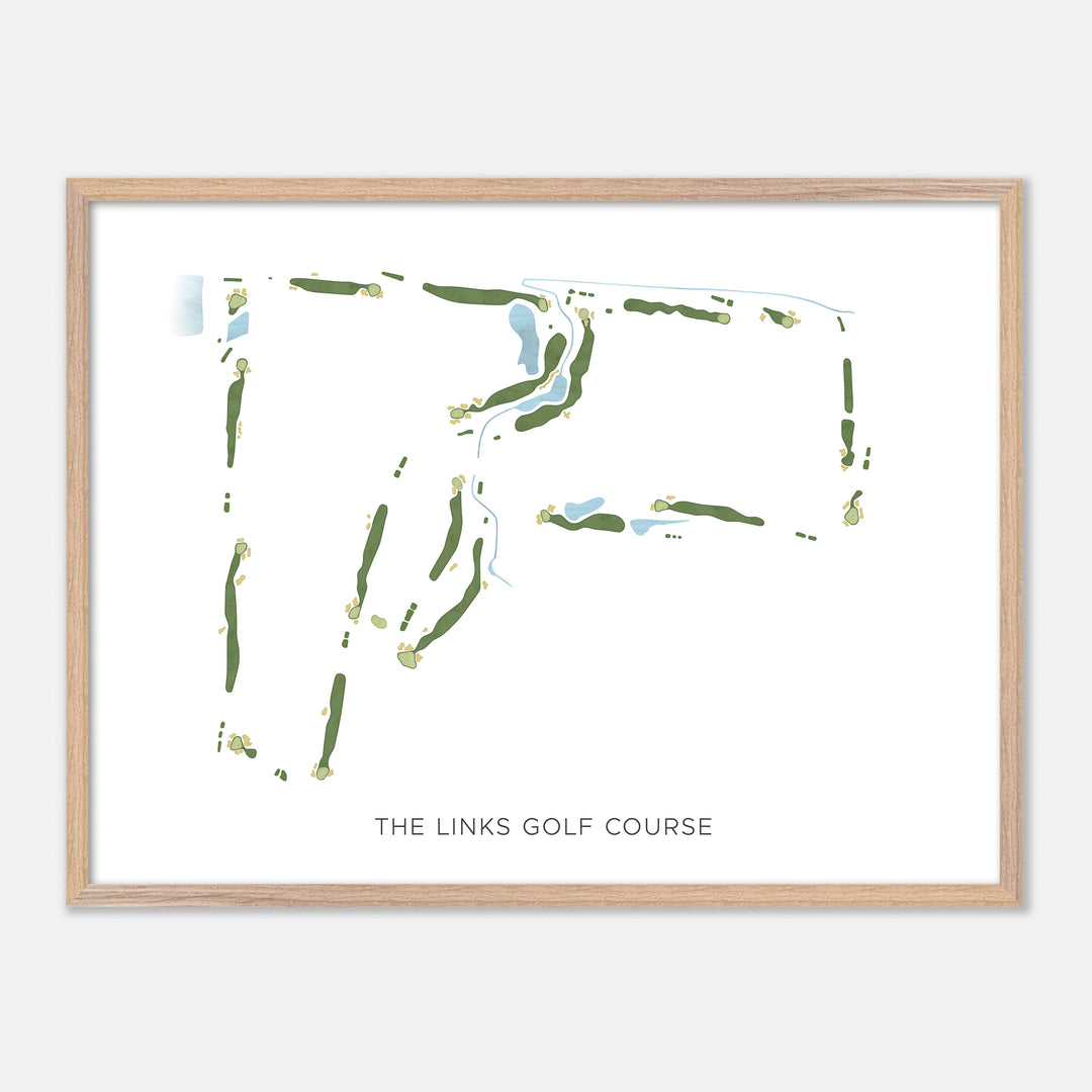 Print of The Links Golf Course Modern Map