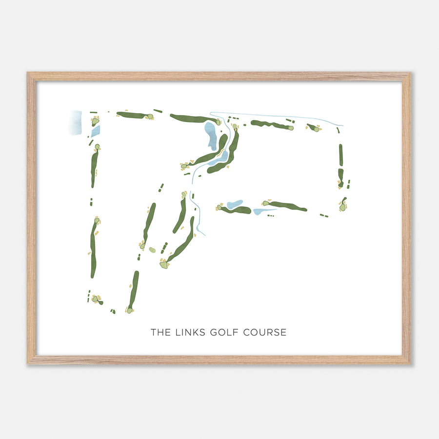 Print of The Links Golf Course Modern Map