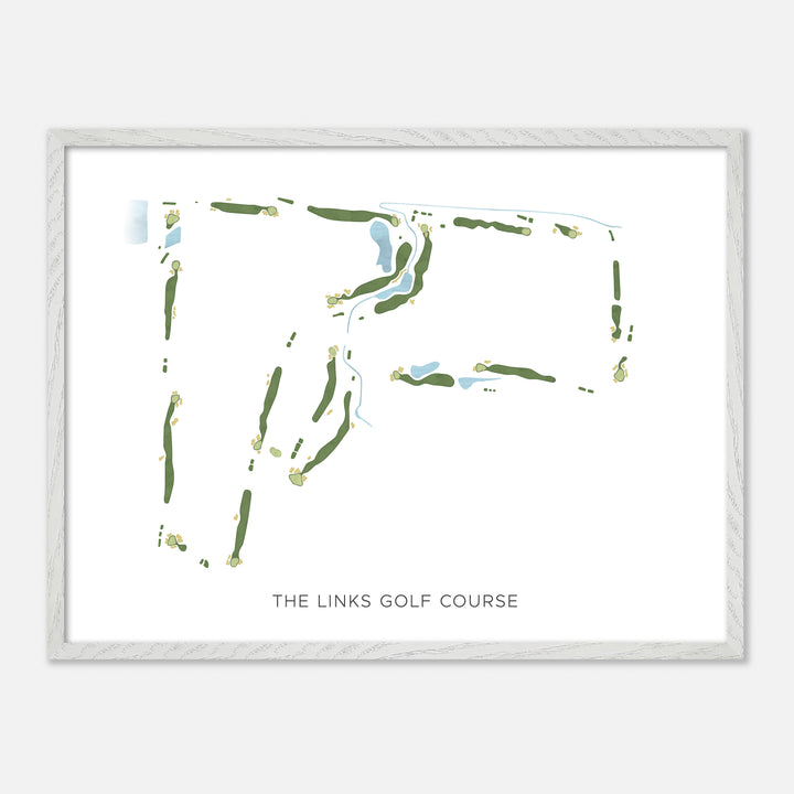Print of The Links Golf Course Modern Map