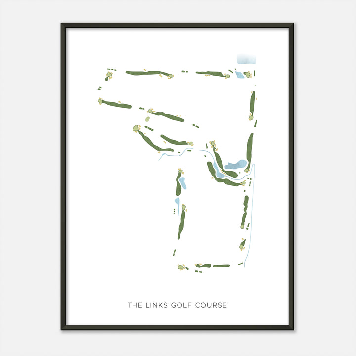 Print of The Links Golf Course Modern Map