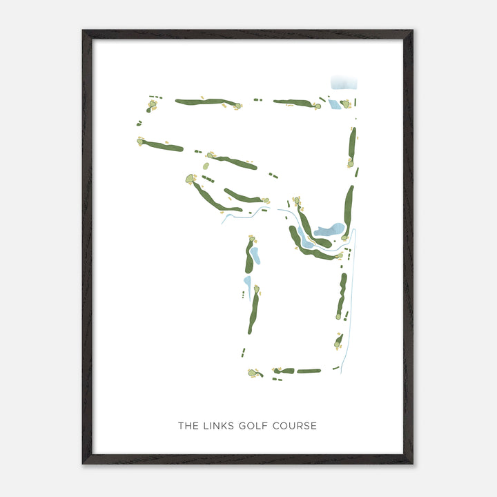 Print of The Links Golf Course Modern Map