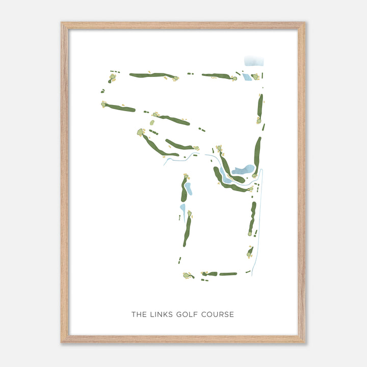 Print of The Links Golf Course Modern Map