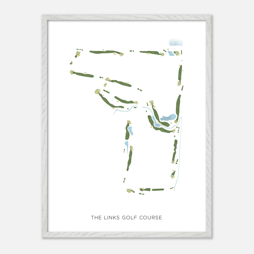 Print of The Links Golf Course Modern Map