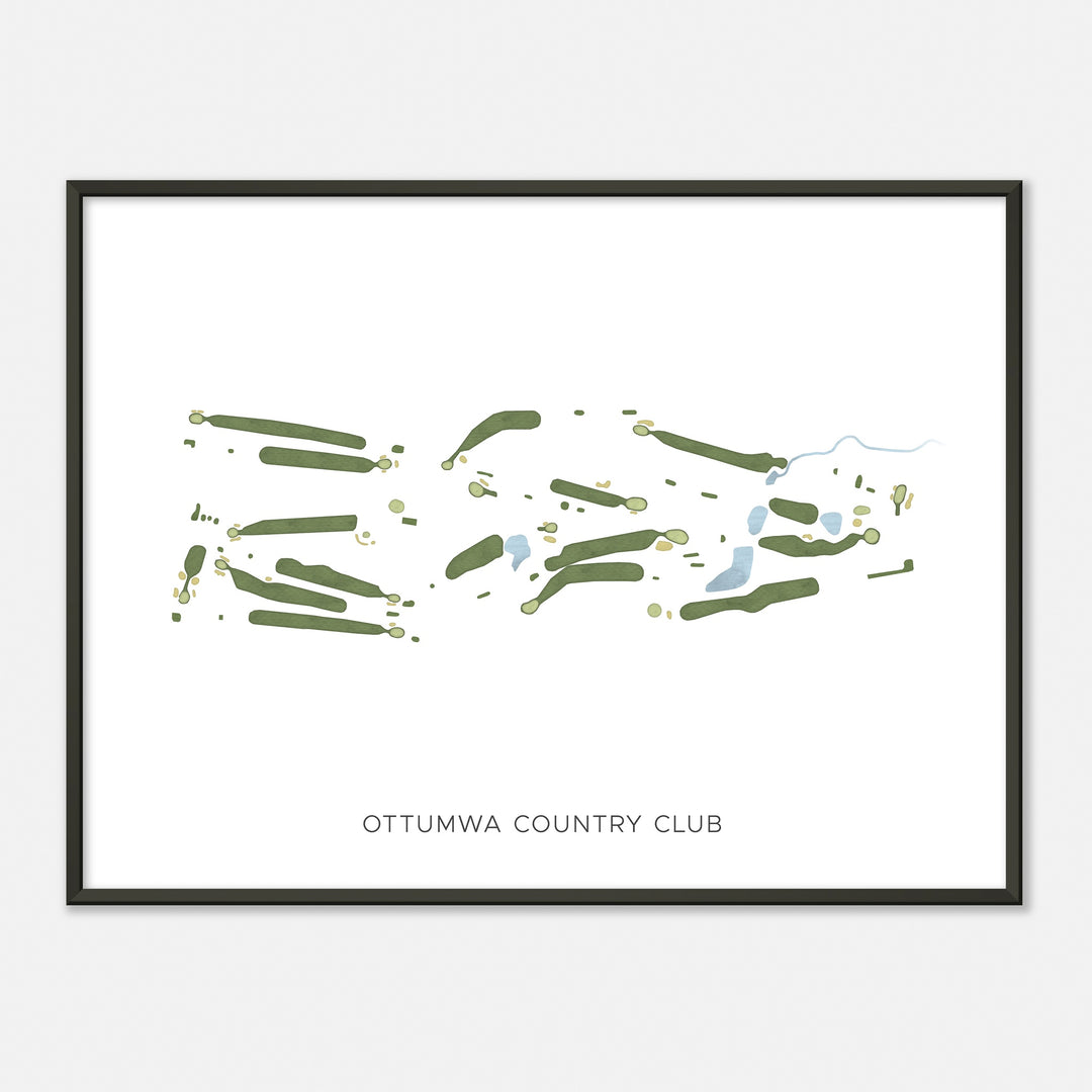 Print of Ottumwa Country Club Modern Map