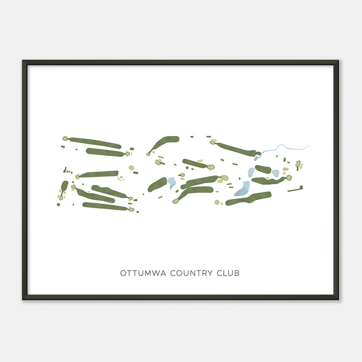 Print of Ottumwa Country Club Modern Map