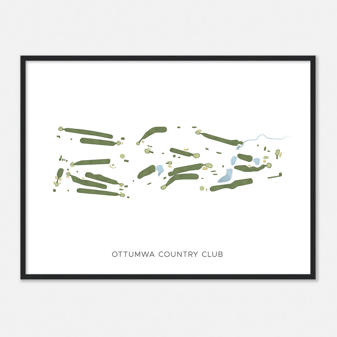 Print of Ottumwa Country Club Modern Map