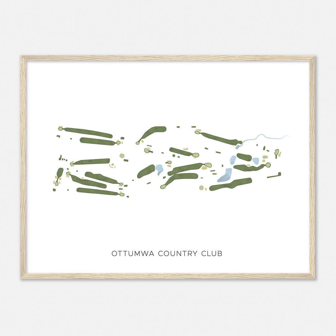 Print of Ottumwa Country Club Modern Map