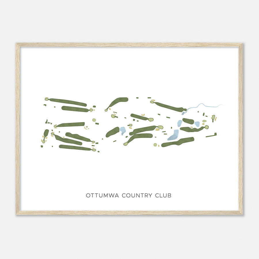 Print of Ottumwa Country Club Modern Map