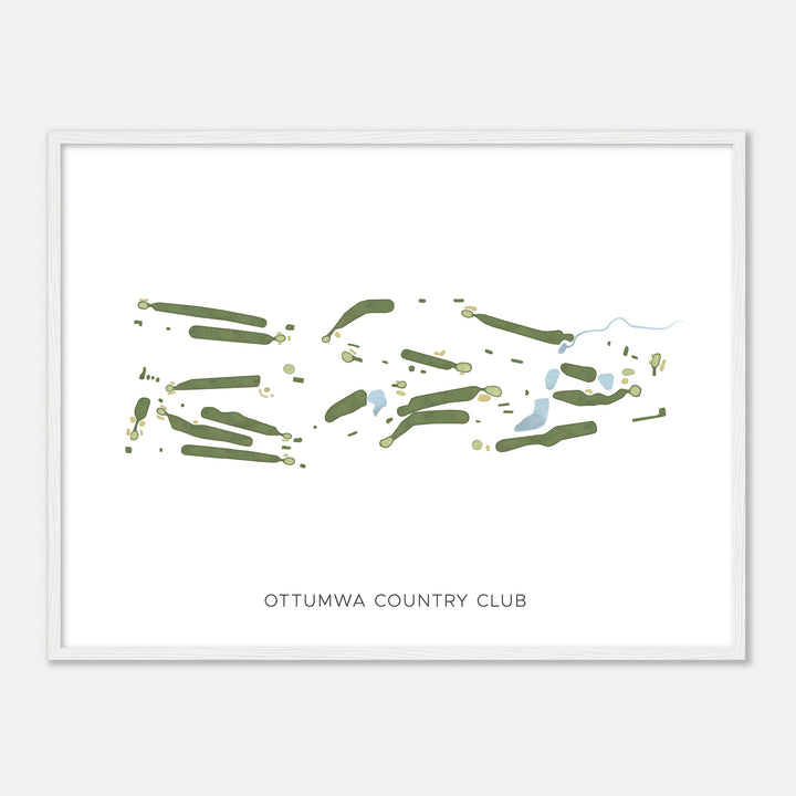 Print of Ottumwa Country Club Modern Map