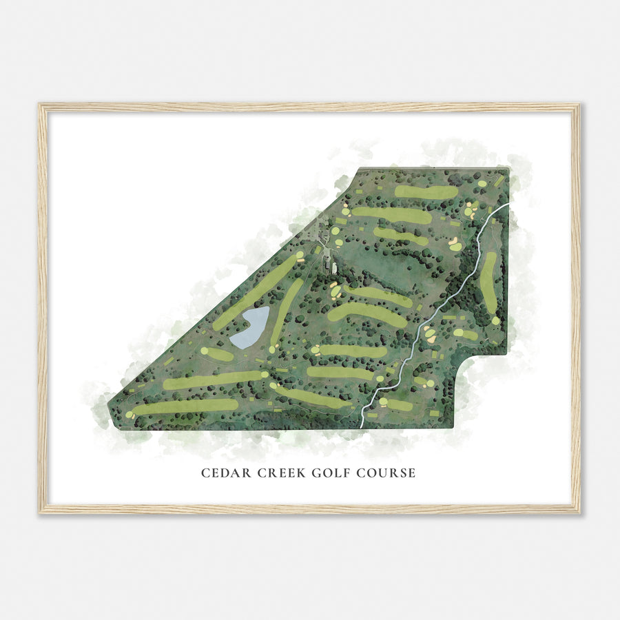 Print of Cedar Creek Golf Course Classic Map