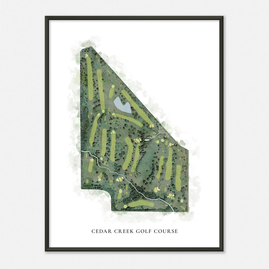 Print of Cedar Creek Golf Course Classic Map