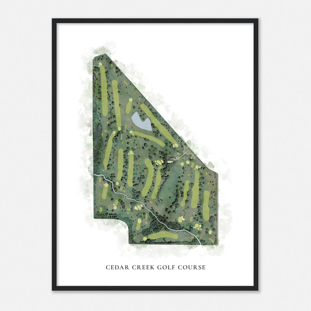 Print of Cedar Creek Golf Course Classic Map