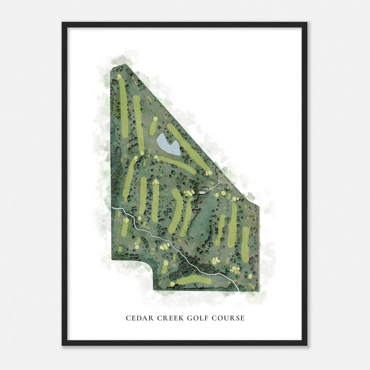 Print of Cedar Creek Golf Course Classic Map