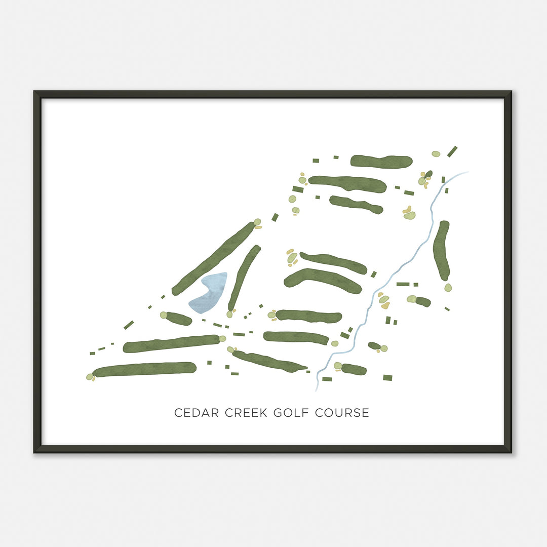 Print of Cedar Creek Golf Course Modern Map