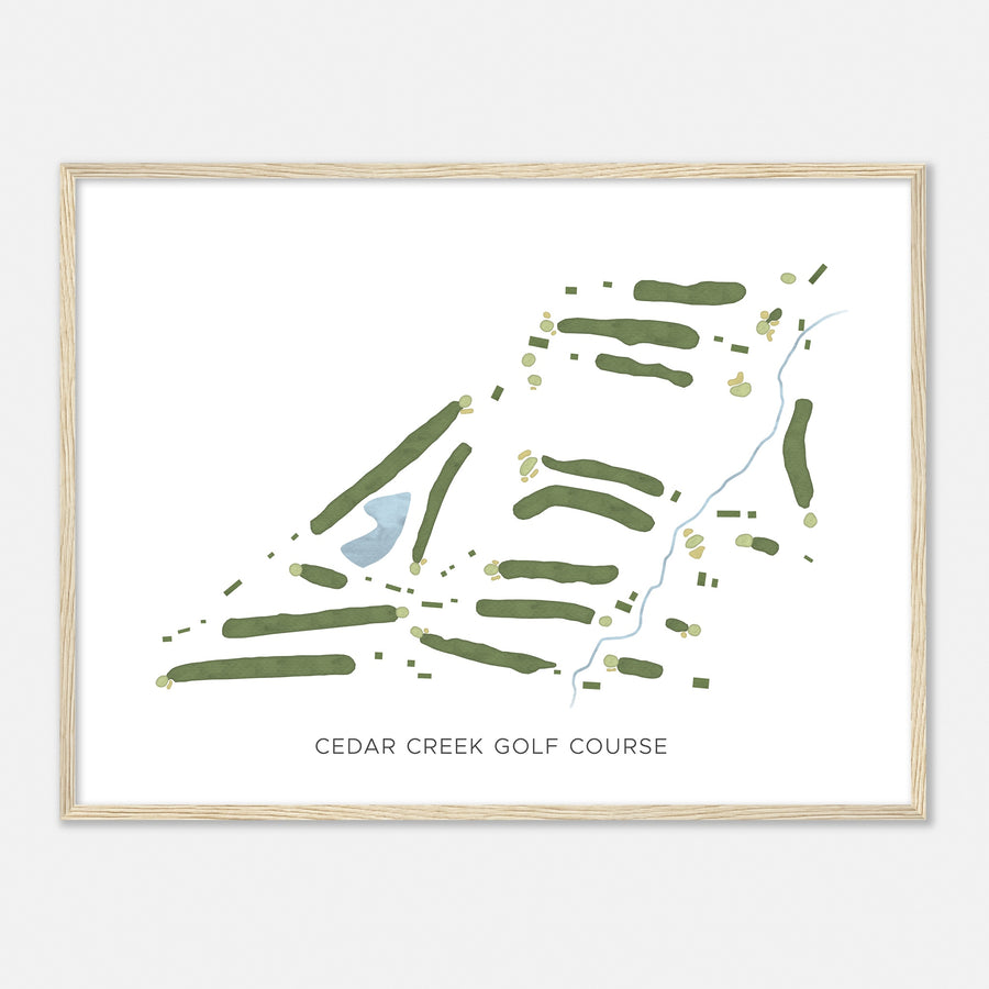 Print of Cedar Creek Golf Course Modern Map