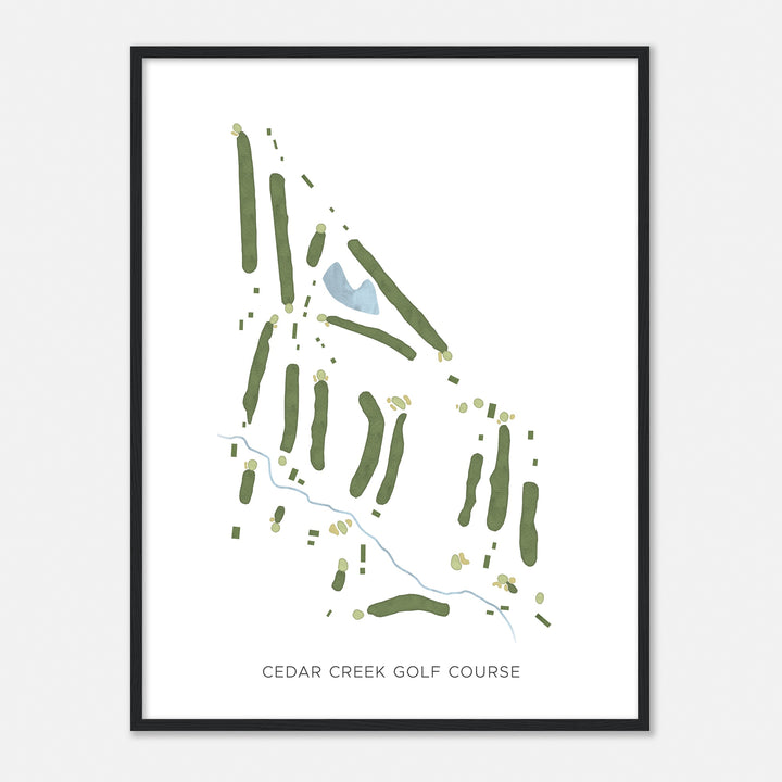 Print of Cedar Creek Golf Course Modern Map