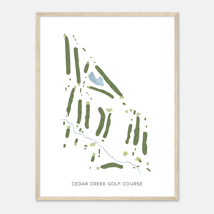 Print of Cedar Creek Golf Course Modern Map