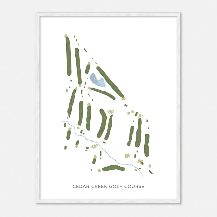 Print of Cedar Creek Golf Course Modern Map