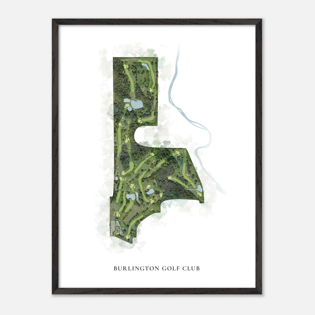 Print of Burlington Golf Club Classic Map