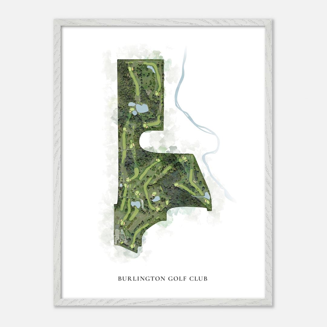 Print of Burlington Golf Club Classic Map