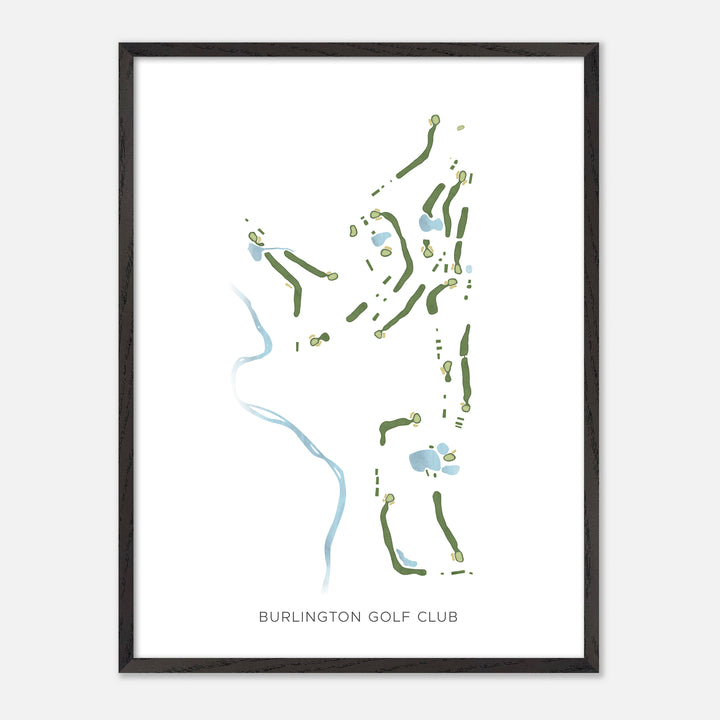 Print of Burlington Golf Club Modern Map