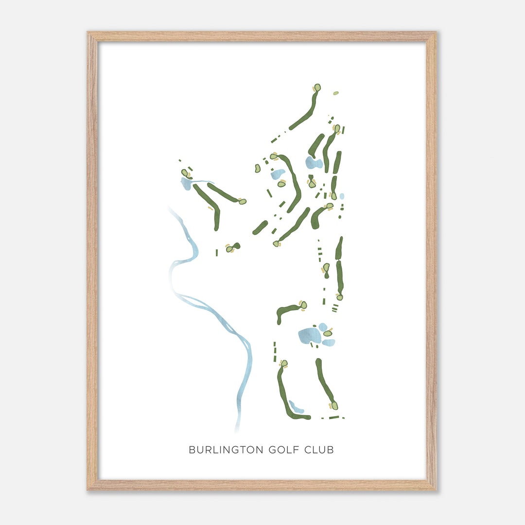 Print of Burlington Golf Club Modern Map