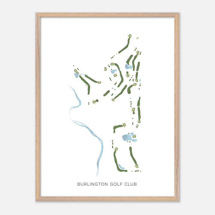 Print of Burlington Golf Club Modern Map