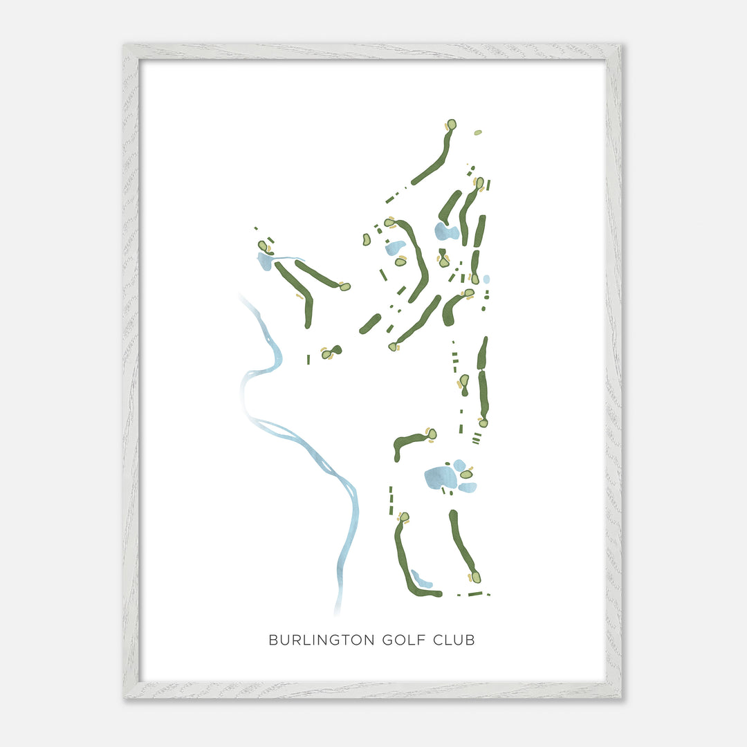 Print of Burlington Golf Club Modern Map