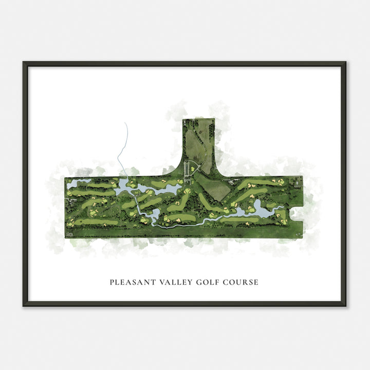 Print of Pleasant Valley Golf Course Classic Map