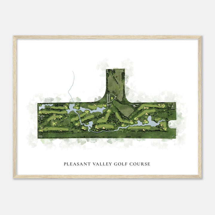 Print of Pleasant Valley Golf Course Classic Map