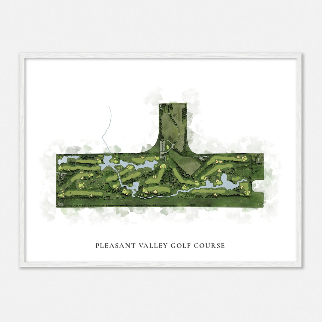 Print of Pleasant Valley Golf Course Classic Map