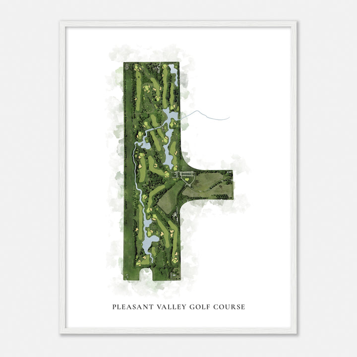 Print of Pleasant Valley Golf Course Classic Map