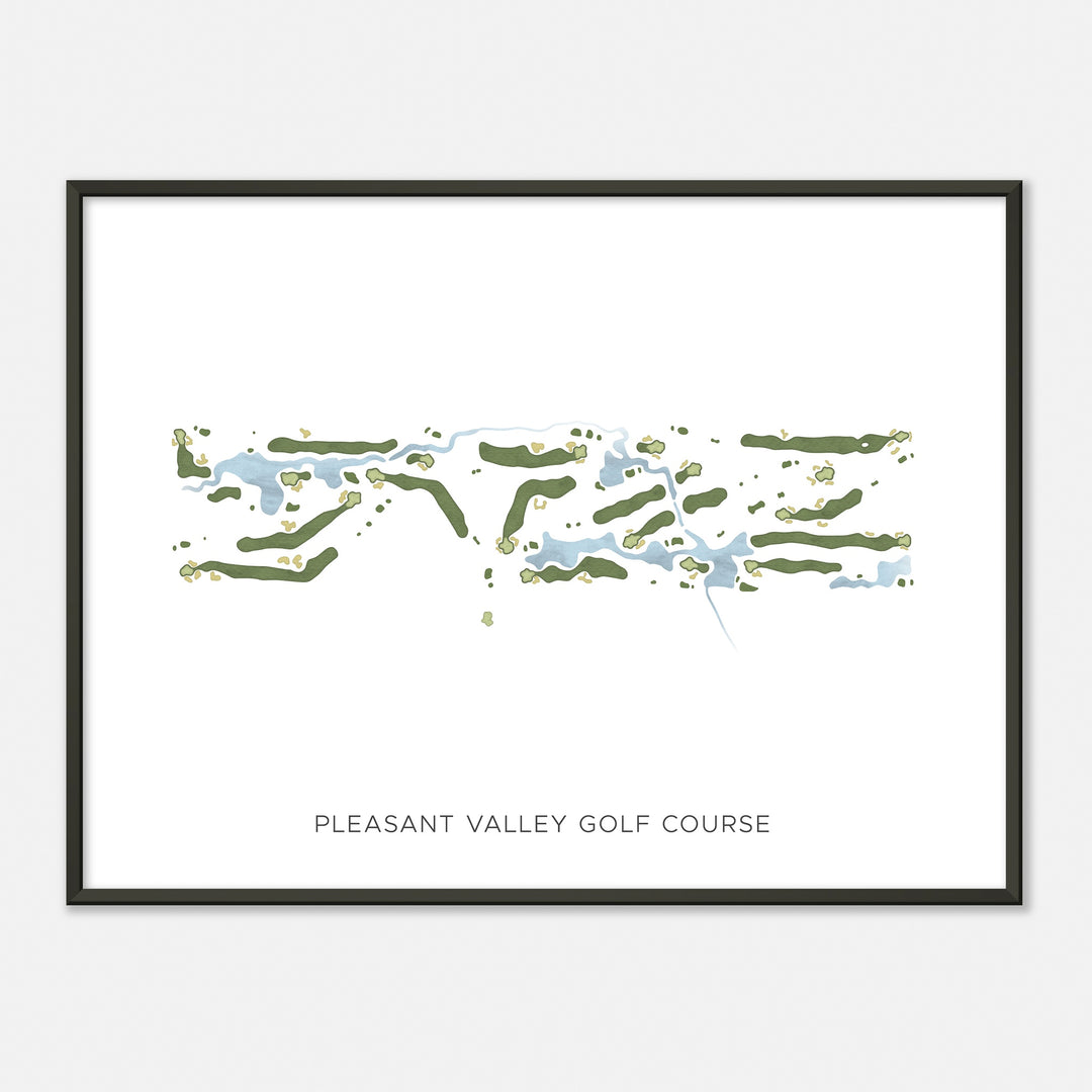 Print of Pleasant Valley Golf Course Modern Map